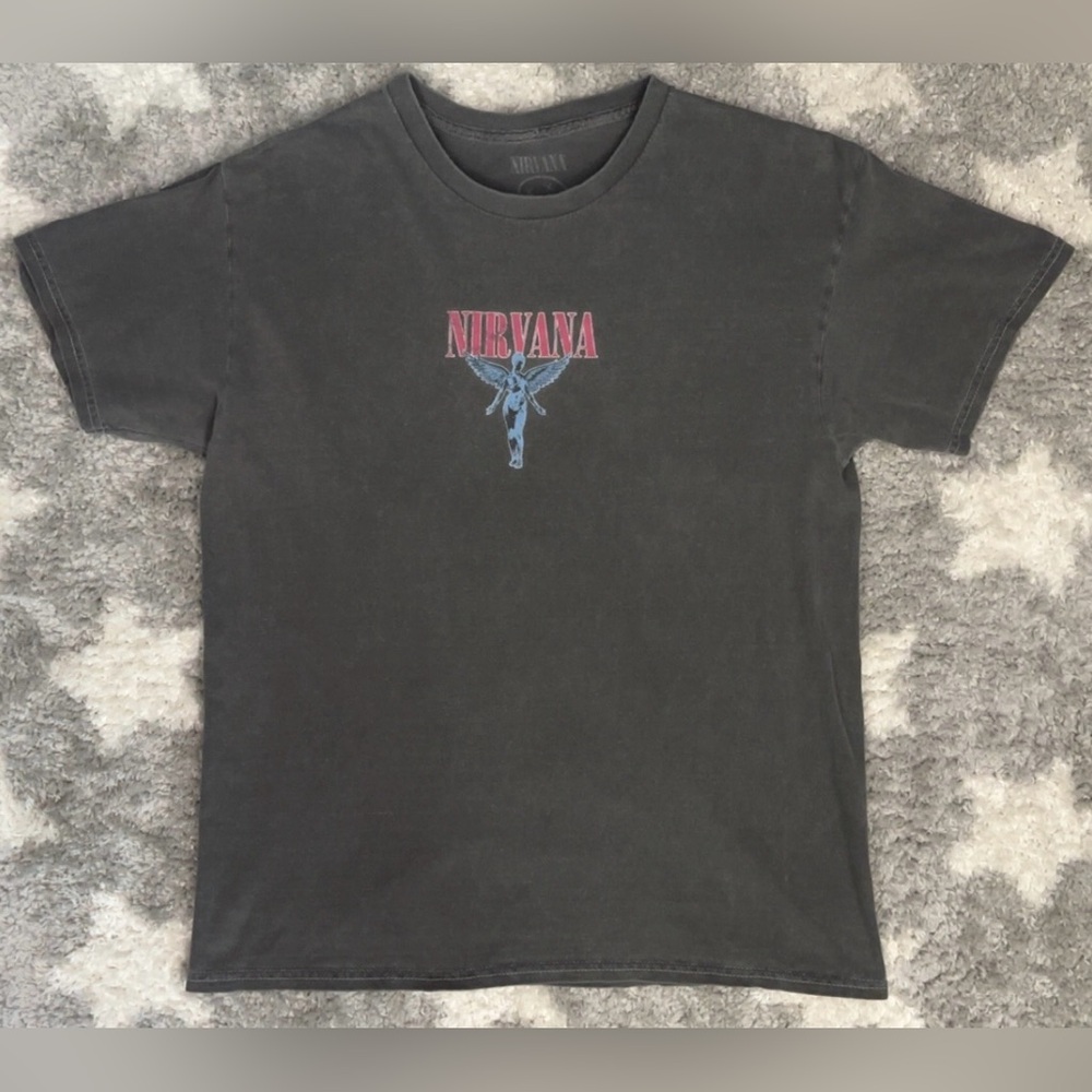 Nirvana In Utero Unisex Graphic T-Shirt Size Medium Gray 90’s Grunge Rock Band